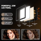 2-Pack Photography Lighting Kit, NiceVeedi 25W LED Video Light Kit, 2900-7000K Dimmable Studio Light with Tripod, alternate
