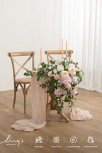 2 Pack Pink Floral Garland Wedding Arch Flowers, alternate view 4