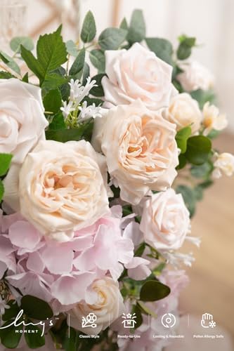 2 Pack Pink Floral Garland Wedding Arch Flowers, alternate view 5