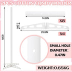 2 Pack Plastic Cotton Candy Stand 5.25 ft Tall Cake Pop Stand with 48 Holes Adjustable Cotton Candy Floor, alternate view 3