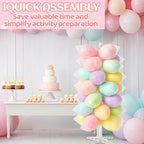 2 Pack Plastic Cotton Candy Stand 5.25 ft Tall Cake Pop Stand with 48 Holes Adjustable Cotton Candy Floor, alternate view 5