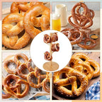 2 Pack Pretzel Stand, 13.4" Large Bamboo Pretzel Holder Stand, Tree-Shaped Display for Oktoberfest Party, alternate view 7