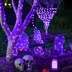 2 Pack Purple Fairy Lights Battery Operated, Total 400LED 132ft, alternate view 2