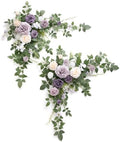 2 Pack Purple Floral Garland Wedding Arch Flowers