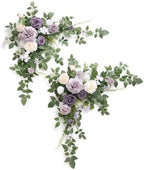 2 Pack Purple Floral Garland Wedding Arch Flowers