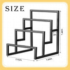 2 Pack Purse Organizer for Closet 3 Layer Black Display Stand in Black, alternate view 2