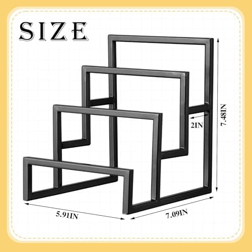 2 Pack Purse Organizer for Closet 3 Layer Black Display Stand in Black, alternate view 2
