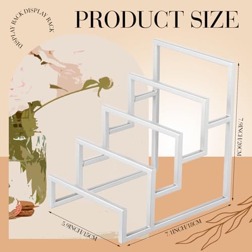 2 Pack Purse Organizer for Closet 4 Layer Silver Display Stand in Silver, alternate view 2