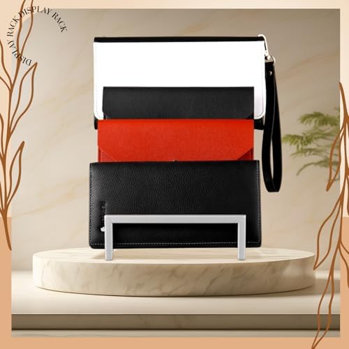 2 Pack Purse Organizer for Closet 4 Layer Silver Display Stand in Silver, alternate view 3