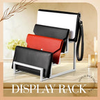 2 Pack Purse Organizer for Closet 4 Layer Silver Display Stand in Silver, alternate view 5