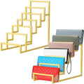 2 Pack Purse Organizer for Closet 6 Layer Gold Display Stand in Gold