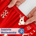 2 Pack Rectangle Spandex 6FT Elastic Fitted Christmas Tablecloth, alternate view 4