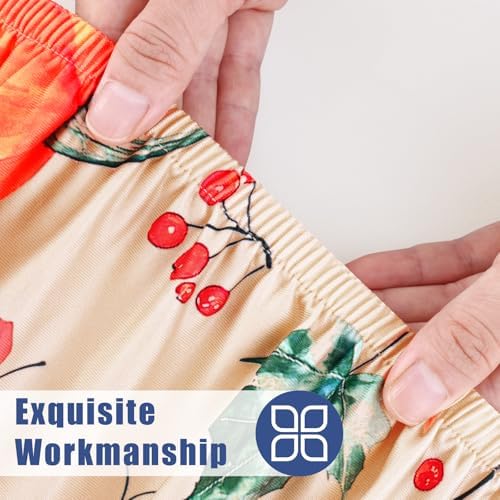 2 Pack Rectangle Spandex 8FT Elastic Fitted Thanksgiving Tablecloth, alternate view 4