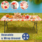 2 Pack Rectangle Spandex 8FT Elastic Fitted Thanksgiving Tablecloth, alternate view 5
