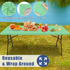 2 Pack Rectangle Spandex Fitted Table Cloth, 4FT Elastic Tablecloth, alternate view 5