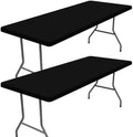 2 Pack Rectangle Spandex Fitted Table Cloth, Elastic Tablecloth
