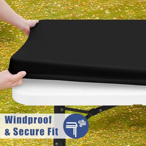 2 Pack Rectangle Spandex Fitted Table Cloth, Elastic Tablecloth, alternate view 3