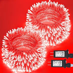 2 Pack Red Halloween Lights Indoor, 100 LED 33FT Red String Lights