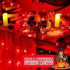 2 Pack Red Halloween Lights Indoor, 100 LED 33FT Red String Lights, alternate view 2
