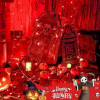 2 Pack Red Halloween Lights Indoor, 100 LED 33FT Red String Lights, alternate view 4