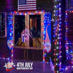 2 Pack Red White and Blue Lights, 4th of July Lights Outdoor, alternate view 5