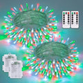 2 Pack Red White and Green Christmas Lights Battery Operated