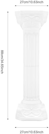 2-Pack Roman Column Wedding Pillars, White Pedestal Stands for Ceremony, alternate view 2