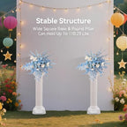 2-Pack Roman Column Wedding Pillars, White Pedestal Stands for Ceremony, alternate view 3