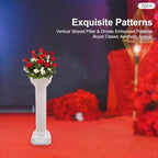 2-Pack Roman Column Wedding Pillars, White Pedestal Stands for Ceremony, alternate view 4