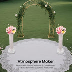 2-Pack Roman Column Wedding Pillars, White Pedestal Stands for Ceremony, alternate view 6
