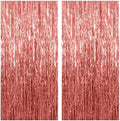 2 Pack Rose Gold Backdrop Birthday Decorations Foil Curtain Bachelorette Party Decor Rose Gold Decor Party
