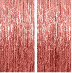 2 Pack Rose Gold Backdrop Birthday Decorations Foil Curtain Bachelorette Party Decor Rose Gold Decor Party