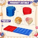 2 Pack Round and Heart Cake Pop Mold Press Set with Display Stand-capable Tray, Circle Cake Pop Cutter and, alternate view 2