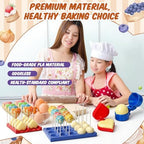 2 Pack Round and Heart Cake Pop Mold Press Set with Display Stand-capable Tray, Circle Cake Pop Cutter and, alternate view 3