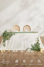 2 Pack Sage Green Floral Garland Wedding Arch Flowers, alternate view 2