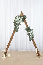 2-Pack Sage Green & White Wedding Flower Swag Set, Large: 35.43"L x 14.56"W, Small: 24.80"L x 12.99"W, alternate view 6
