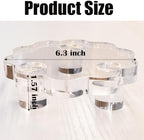 2 Pack Scalloped Acrylic Risers for Diaplay, Thick Clear Pedestal Stands Candle Tray Riser, Double as Tabletop, alternate