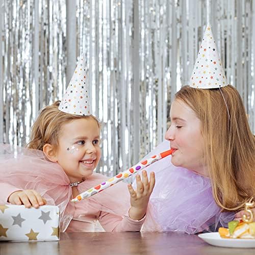 2 Pack Silver Backdrop Curtain Party Decorations Foil Fringe Backdrop Silver Tinsel Streamers Birthday, alternate view 6