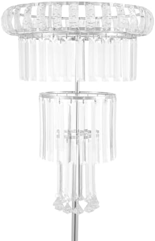 2-Pack Silver/Gold Wedding Flower Stands,4-Tier Crystal Acrylic, Floor/Tabletop Centerpiece for Parties, Events, alternate