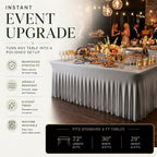 2 Pack Silver Spandex Table Covers 6 Foot Fitted Stretchy in Silver, alternate view 2