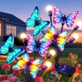 2 Pack Solar Butterfly Outdoor Lights Waterproof for Garden
