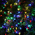 2 Pack Solar Christmas Lights Outdoor C6 Strawberry String Lights, LED Christmas Fairy Lights 50 LEDs Solar, alternate view 4
