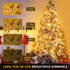 2 Pack Solar Christmas Lights Outdoor Waterproof, 100 LED 33ft Warm White and Multicolor Color Changing Solar, alternate view