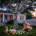 2 Pack Solar Fairy Lights, 100 LED 33FT Easter Lights, Pastel, alternate view 6