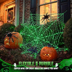 2 Pack Solar Fairy Lights, 33ft 100 LED Green Halloween Lights, alternate view 4