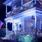 2 Pack Solar Fairy Lights, Each 33FT 100 LED, Blue and White, alternate view 2