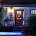 2 Pack Solar Fairy Lights, Each 33FT 100 LED, Blue and White, alternate view 4