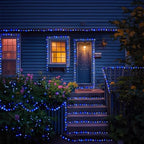 2 Pack Solar Fairy Lights, Each 33FT 100 LED, Blue and White, alternate view 7