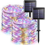 2 Pack Solar Fairy Lights, Each 33FT 100 LED, Multi-Colored