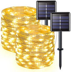 2 Pack Solar Fairy Lights, Total 200 LED 66FT Solar String Lights